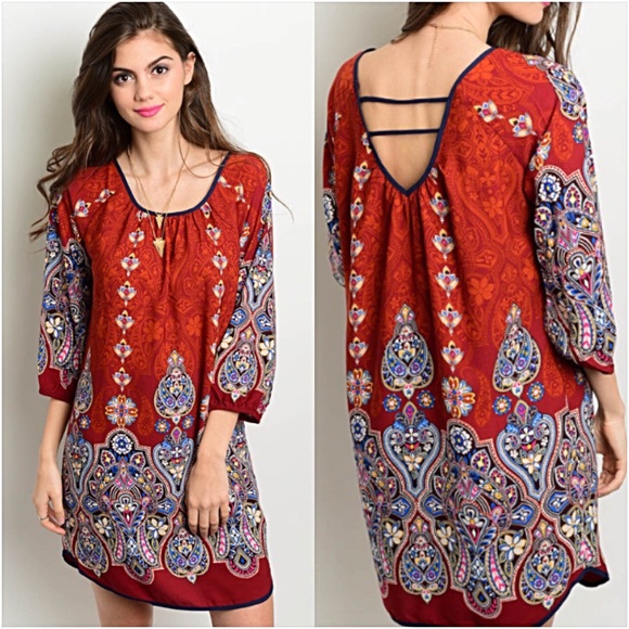 Dresses & Skirts - Festival Boho Paisley Tunic Dress SML